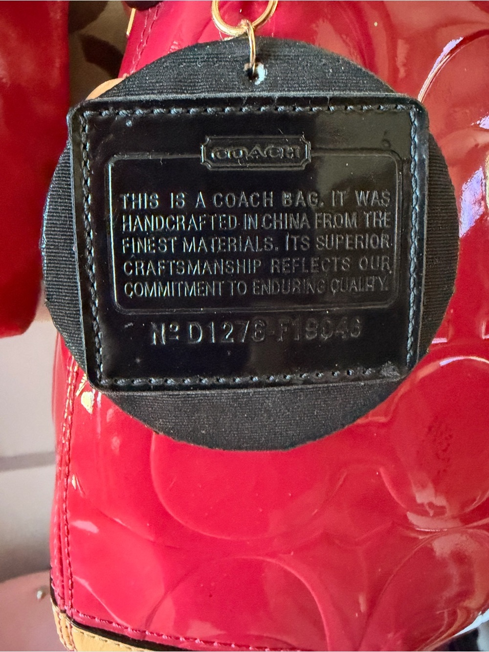 Hand crafted bag tag